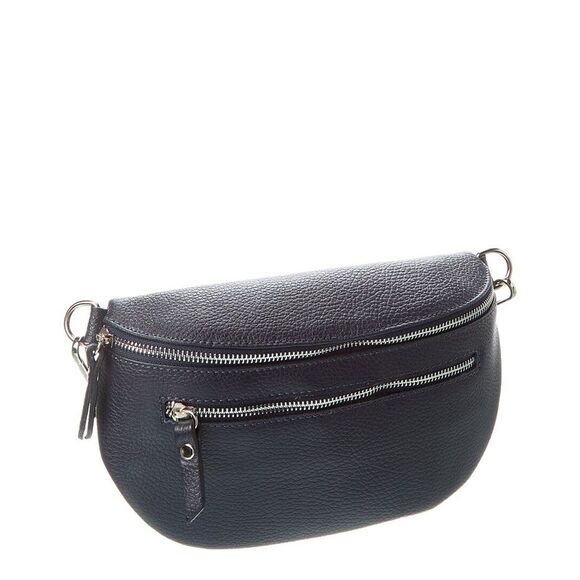 Italian Leather Pouch, Blue - Picture 3 of 3